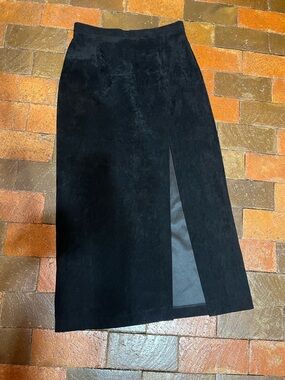 DAVID PAUL SKIRT 12 FAUX SUEDE Midi Black 2137